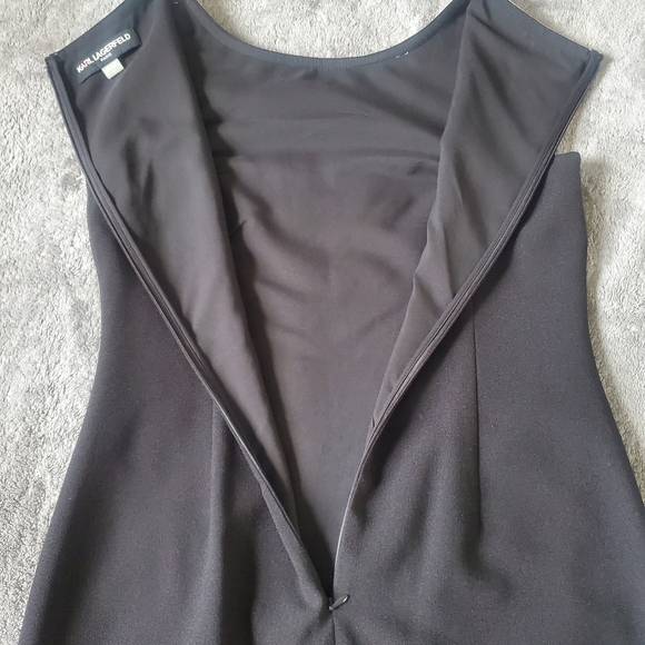 KARL LAGERFELD PARIS Sleeveless Bow-Detail Dress, Size 8 - Picture 7 of 7